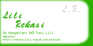 lili rekasi business card